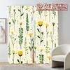 Set Of 2 Flat Printing Curtains Without Rod Floral Greenery Design April Fools Is Day Holiday Durable Polyester Made