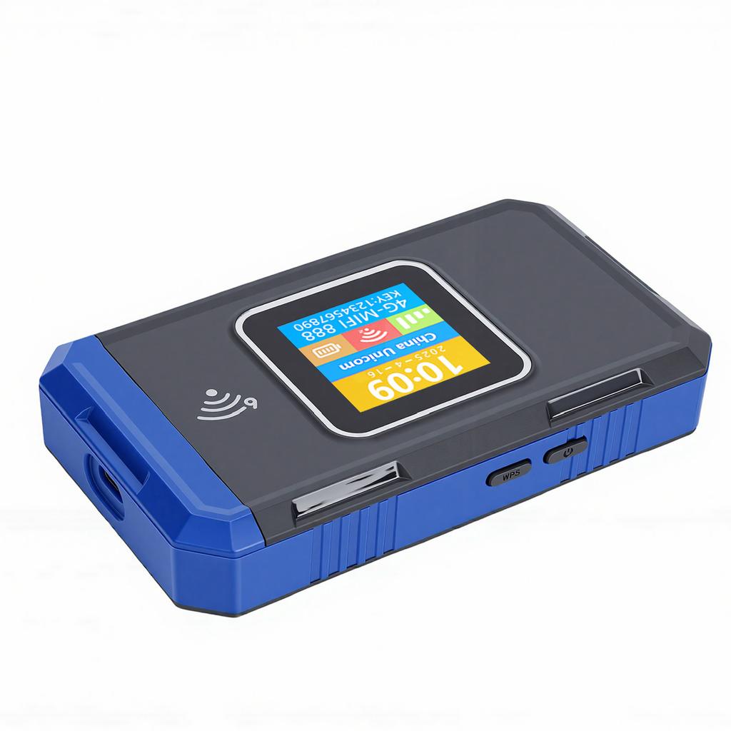 4G Portable WiFi Hotspot 300Mbps High Speed Mobile Router with SIM Card Slot and Color Display 10H Battery Supports 16
