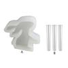 Silicone Hydroponic Flower Vase Mold 3D Easter Rabbit Decoration Molds for Home