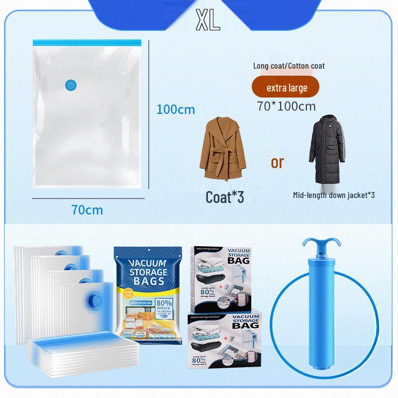 Large Capacity Vacuum Storage Bags for Clothes and Quilts - Dustproof & Moistureproof