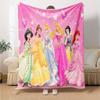 Princesses Pink Dreams Flannel Blanket Super Soft Warm Cozy Blanket For Sofa Bed Office Travel Allseason Home Decor Gift