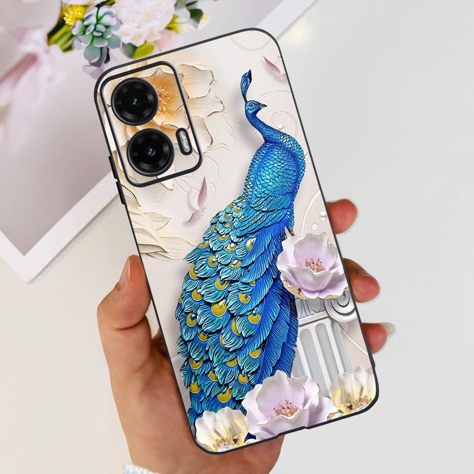 For Motorola Moto G35 5G Case 2024 Cute Cartoon Cat Butterfly Bumper Soft Silicone Phone Cases For MotoG35 G 35 Protective Cover