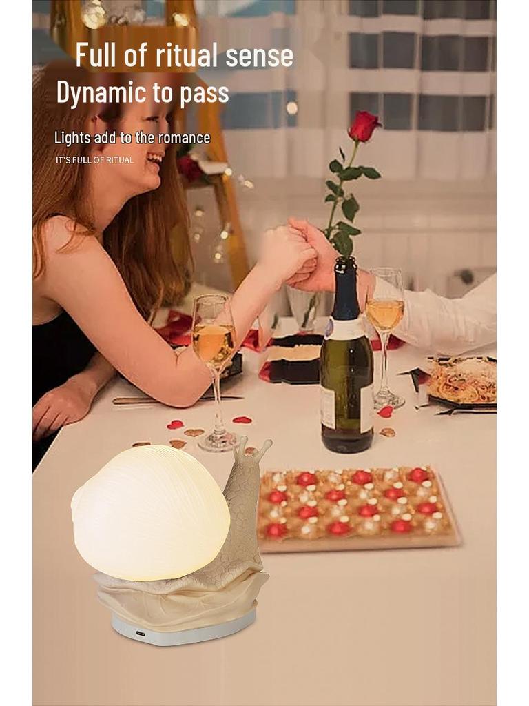 USB Plug-In Snail LED Bedside Night Light
