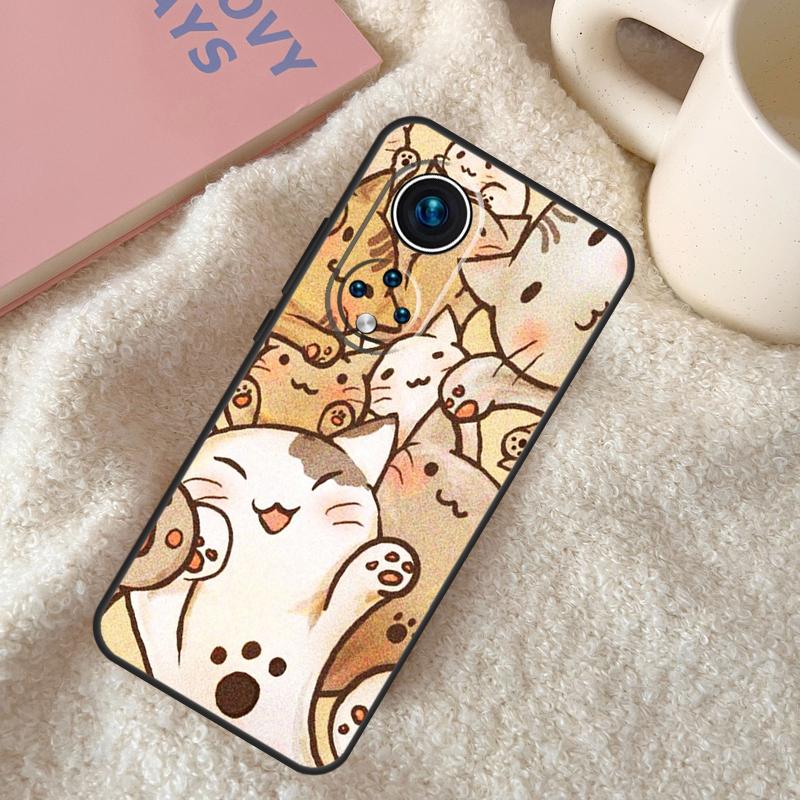 Cute Kawaii Cat Case For Honor Magic 7 5 6 Lite Honor 200 Pro 50 70 90 Lite X9b X9a X8b X8a X8 X9 X9c Coque