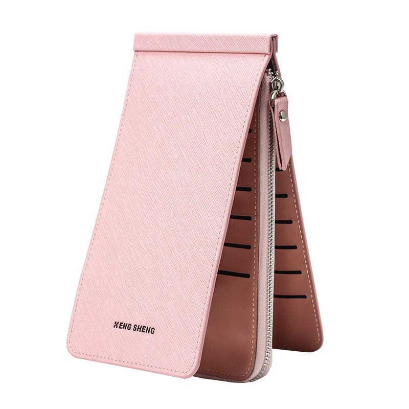 Women's Wallet Long Zipper PU Fashion Elegant Credit Card Holders Purse Mobile Phone Bag Multi Card Slot Money Clip