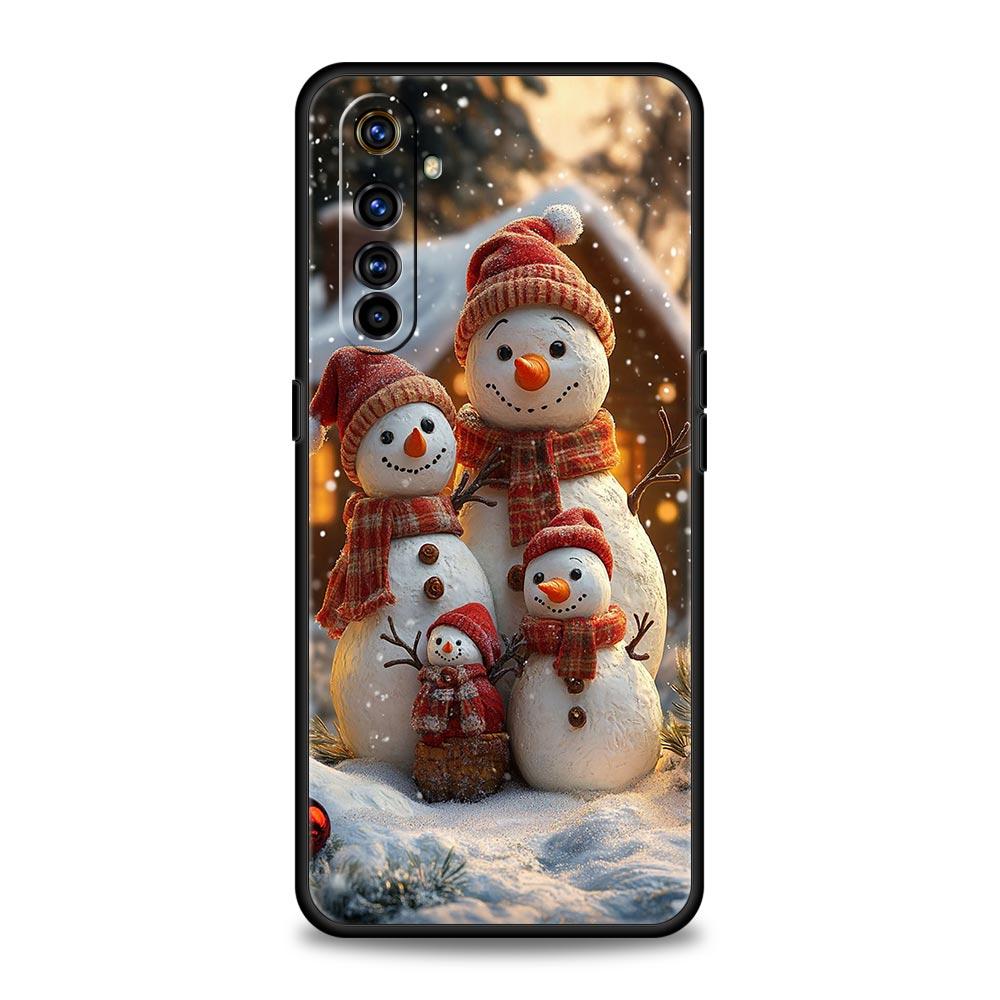 Christmas Snowman Soft TPU For Realme 13 12 11 10 9 Pro Plus GT3 GT2 C21 C25 C35 C53 C55 C67 Pro 5G Phone Case Cover Fundas Bags