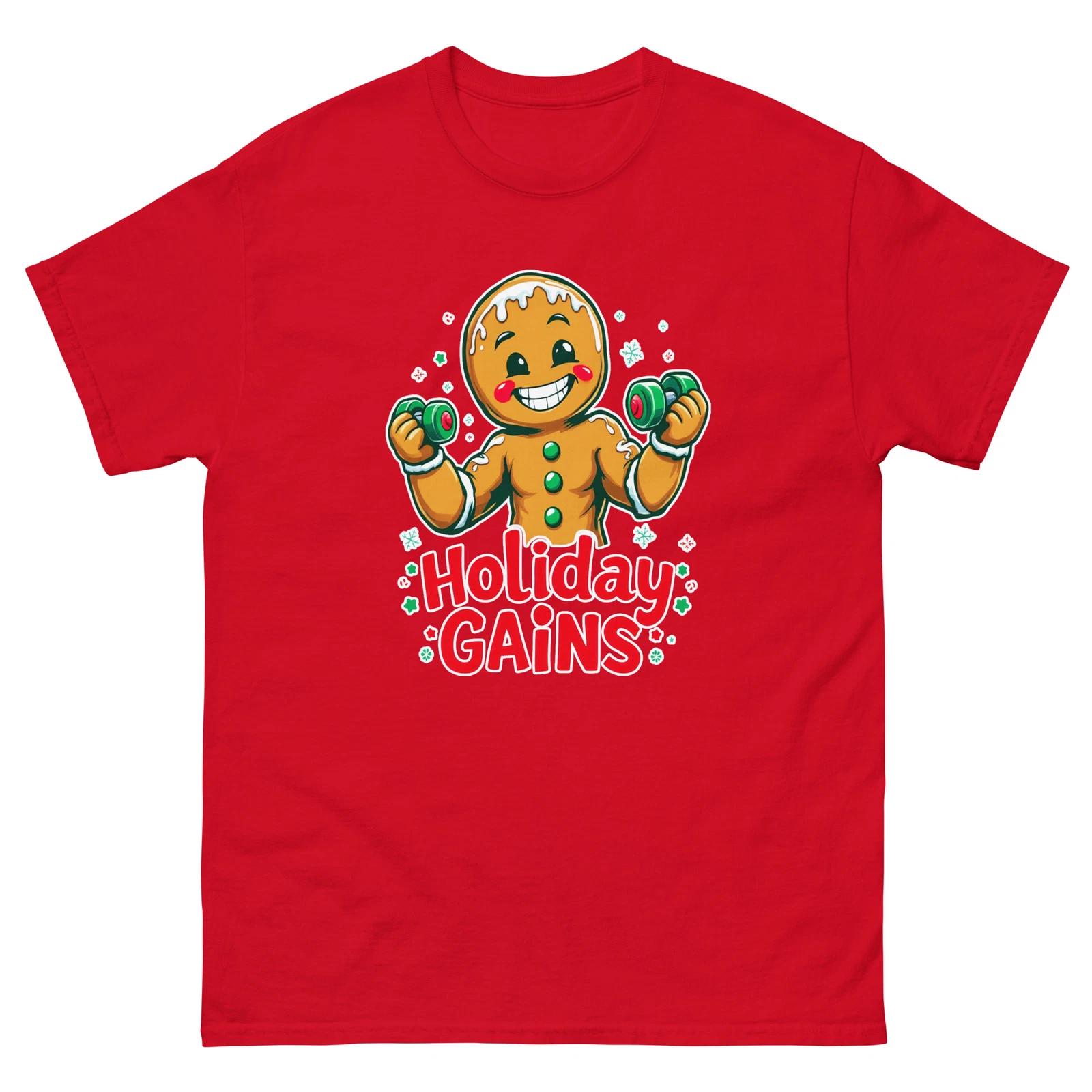 Holiday Gains Gingerbread Christmas Xmas Funny T-Shirt 3XL