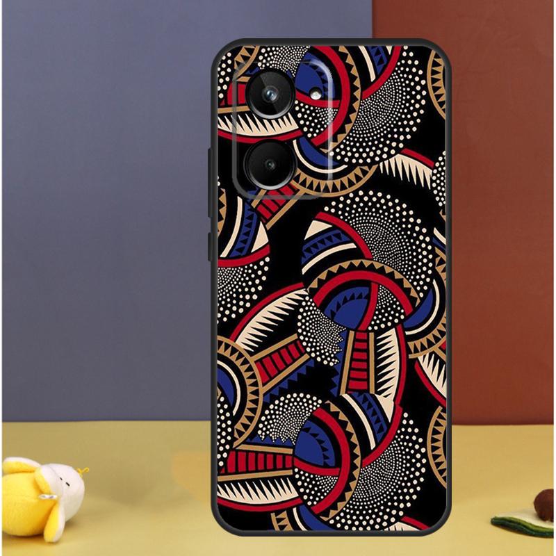 African Prints Fabric For Realme C71 C75 C55 C53 C67 C61 C33 C63 C51 C65 15 GT7 Pro 10 11 12 13 14 Pro Plus Case