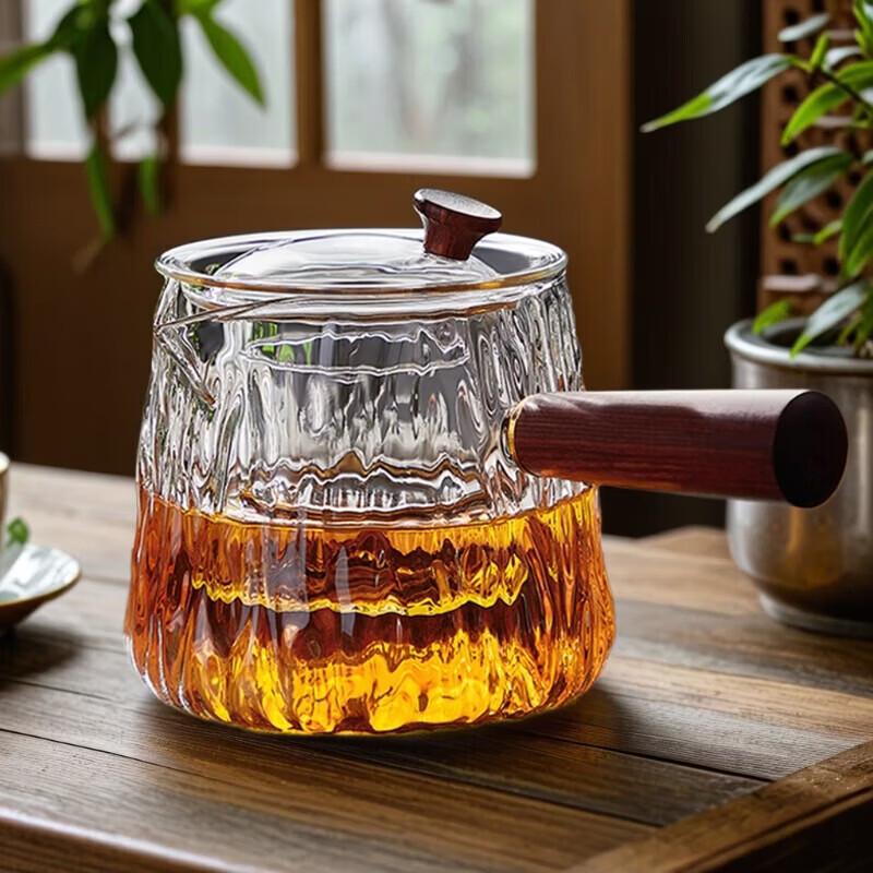 YIHUTEA Glass Side Handle Teapot