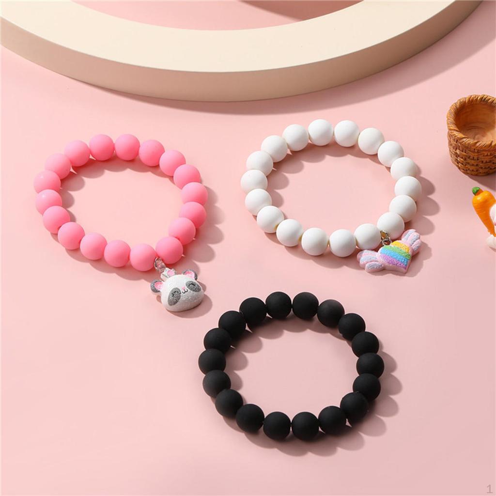 3Pcs Bead Bracelets for Kids Beaded Jewelry Princess Gifts Charm Toys Dress up