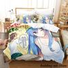 KonoSuba Bedding Set Single Twin Full Queen King Size Bed Set Adult Kid Bedroom Duvetcover Sets Anime parure de lit Bed