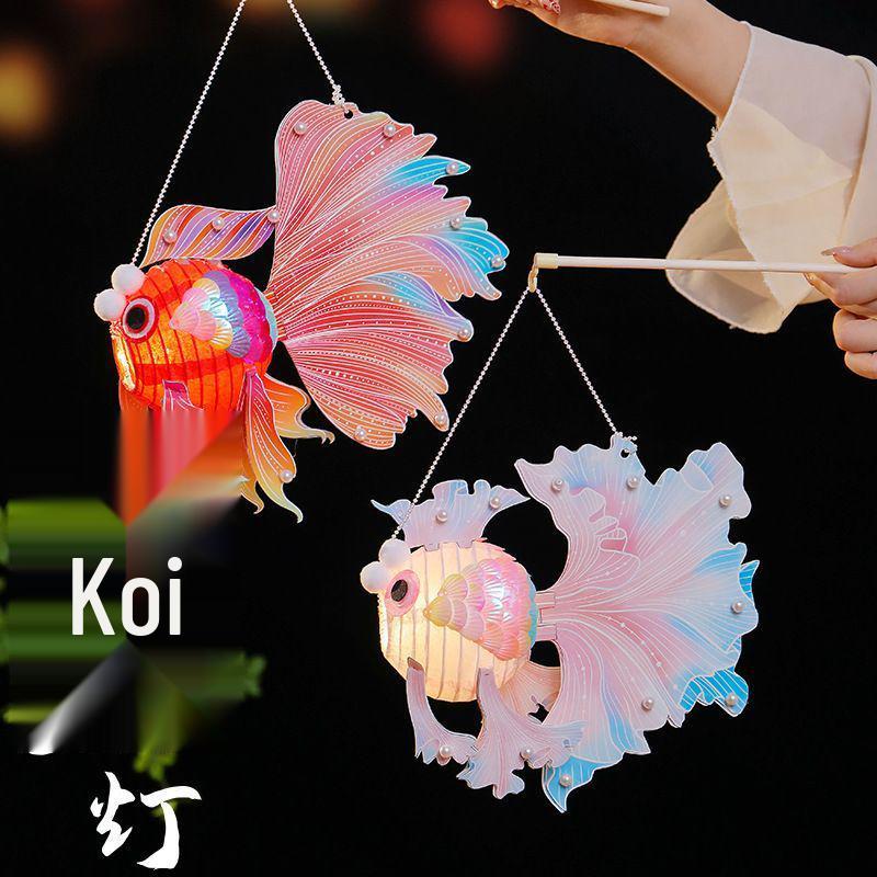 2025 Handmade DIY Goldfish Koi Children's Palace Lantern for Mid-Autumn Festival
