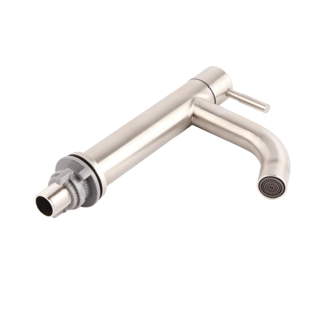 Stainless Steel Brushed Surface Basin Water Faucet Bathroom Single Cold Water Tap