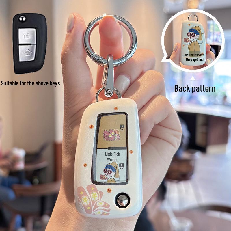 Personalized Key Case for Nissan Qashqai, Tiida, Kicks, and Dongfeng Kuaixiang - Elite Folding Shell