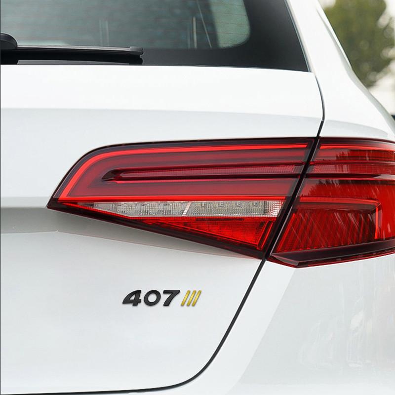 Glossy Black Car Emblem Metal Decorative Strips Badge Logo Body Decals Sticker For Peugeot 107 206 207 208 301 307 308 407 508