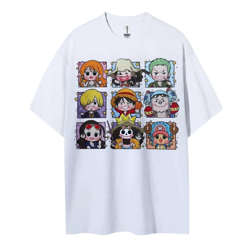 

ONE PIECE Peripheral Products Mens Oversized Tshirt Street Version Mens and Womens Summer Casual Trendy Brand Top Colthing 4XL