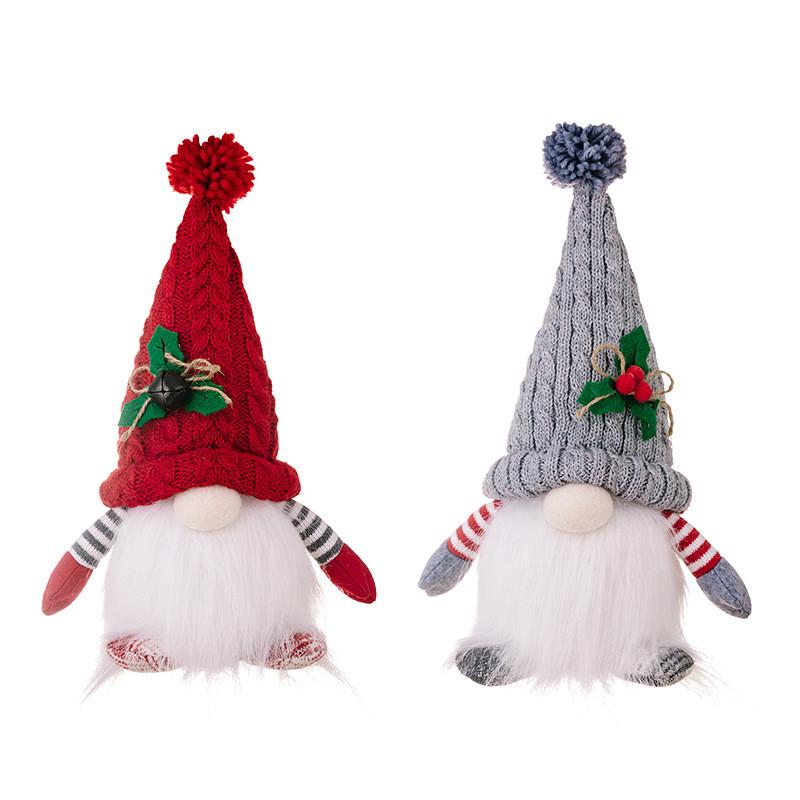 Crafted Light Beautifully Up Christmas Gnome With Warm Knitted Hat For Seasonal Decor