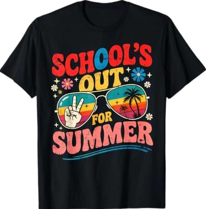 School s Out For Summer Teachers Last Day Of School Retro T-Shirt XL