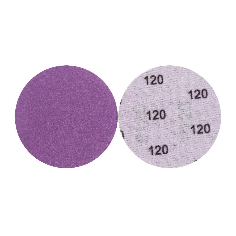 3" 75 mm lila selbstklebendes Flock-Schleifpapier zum Polieren von Autolack