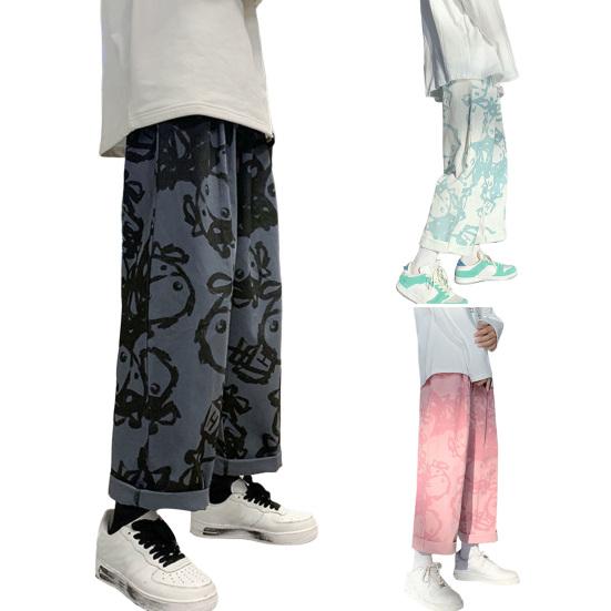 2025 neue Mode Herrenhosen Trendy Kordelzug Freizeithosen Retro Gerades Bein Weites Bein Freizeithosen