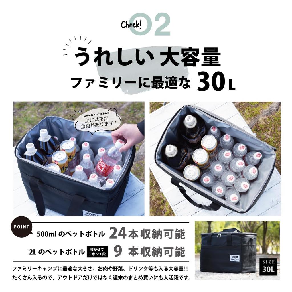 Cooler Box by Outdoor Large Capacity 30L Insulation Cooler Bag Thermal Insulation Foldable Cooler Bag Shopping Basket Bag [Recommended Guide] 4-Layer