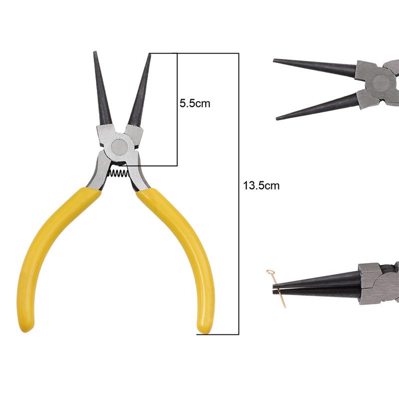 "Handmade Pink Needle-Nose Pliers: Multi-Function Jewelry Tool for Beading and Winding"