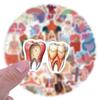 60-Piece Human Anatomy Waterproof Doodle Stickers for Scooter, Notebook, Water Bottle