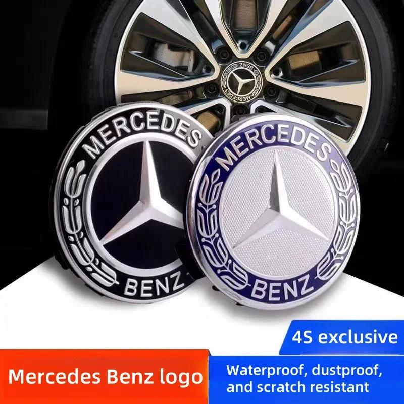 4KS 75mm Středové krytky kol pro auto Krytky nábojů Odznaky Příslušenství Pro Mercedes benz AMG C E S GLE CLC Třída W204 W203 W205 W124 W221