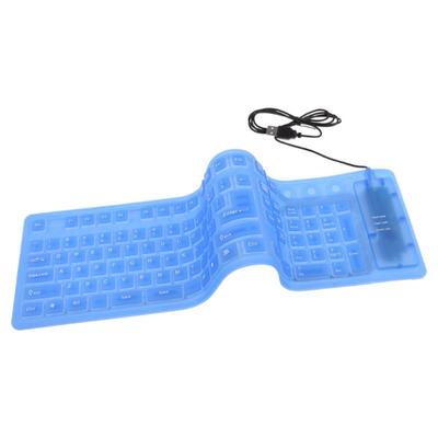 Clavier souple USB en silicone à 109 touches, étanche, contrôle filaire, portable, flexible et pliable