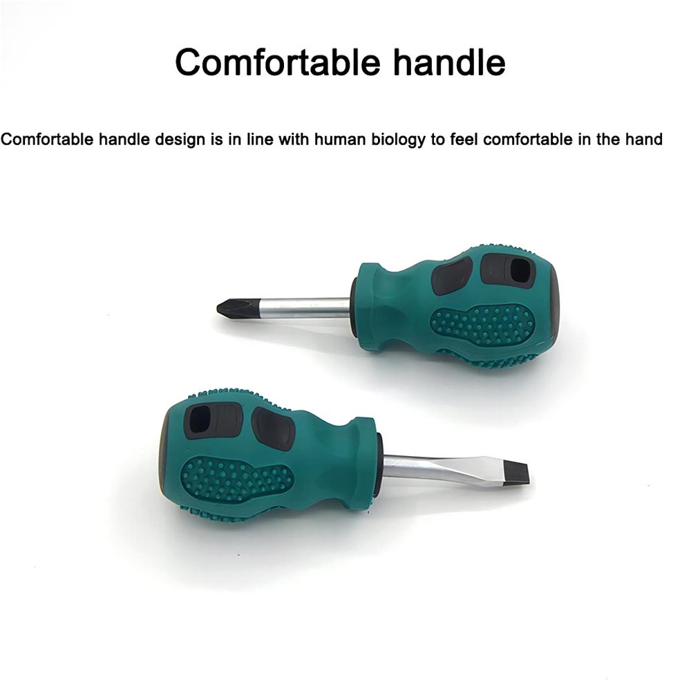 6*38 Short Cross-shaped Multifunctional Screwdriver with Magnetic Matching Screw Mini Screwdriver Chromium-vanadium Steel Cr_V