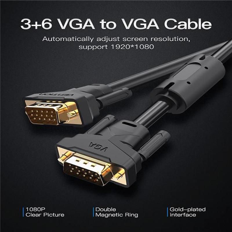 Vention VGA Cable Braided Shielding VGA 