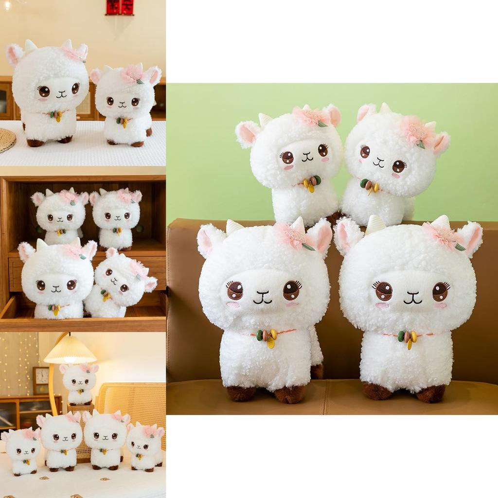 Adorable Short Plush Sheep Doll For Girls Perfect Birthday Gift And Wedding Decoration