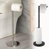 Stainless Steel Freestanding Floor-Mounted Paper Towel Holder - Single Pole Toilet Paper Storage Organizer for Bathroom &Kitchen