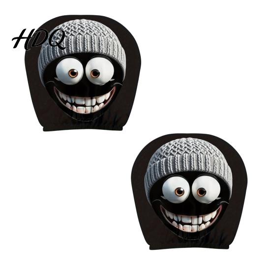 Headrest Cover for SUV Funny Car Covers Spooky Pattern Seat Polyester Protector Protector Universal Breathable Stretchy Interior Accessories
