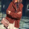 2025 Autumn/Winter Bestseller Women's Solid Color Chunky Cable Knit Cardigan Sweater - European and American Style