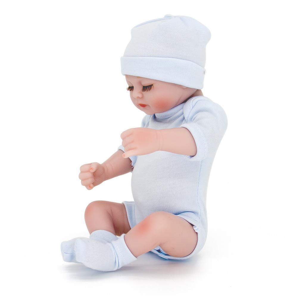 28 cm 11 tommer vinyl Leketøy Reborn Rebirth dukke Lukket øye simulering for barn Bursdag Julegaver ledsaget av leker