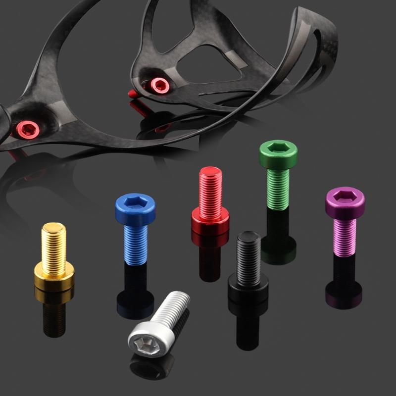 4 Pieces Water Bottle Cage Bolts Holder Screws Hex Socket Screws Aluminum Alloy Bicycle Accessories 7 Colors