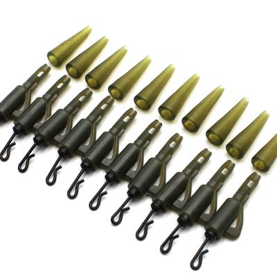 10 adet Sazan Balıkçılık Aksesuarları Kiti QC Hybird Klip Kuyruk Kauçuk Saç Chod Helikopter Ronnie Rig Sazan Balıkçılık Terminali Mücadele Ekipmanları