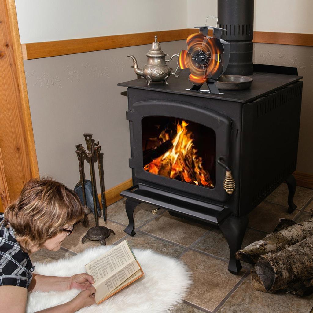 Ventola per stufa a legna per stufa a legna/camino, ventola per stufa a legna alimentata a calore che non necessita di elettricità, ti porta calore in inverno