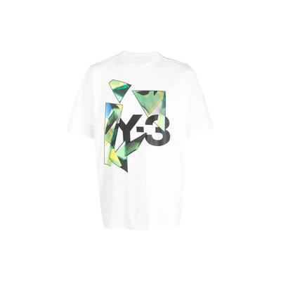 Y-3 Λευκή Κοντομάνικη Μπλούζα T-Shirt με Σχέδιο 'Mother' και Στρογγυλή Λαιμόκοψη Unisex T-Shirt IL1790