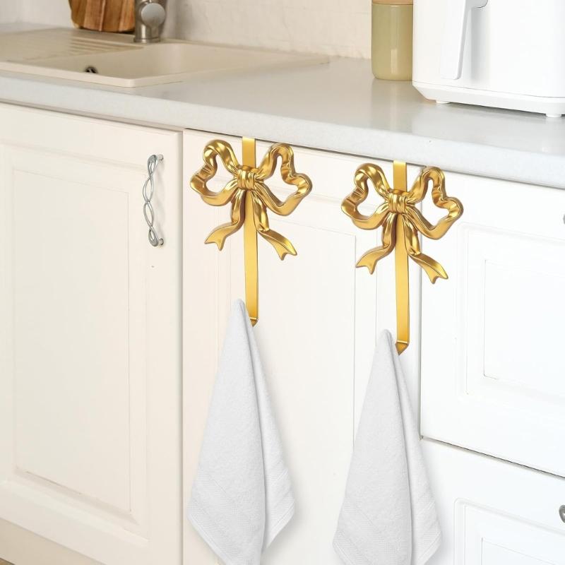 Heavy Duty Stainless Steel Bowknot Shaped Hook for Secure Hanging of Coats Hats Keys Decorative Hanger