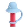 Reusable Silicone Straw Plug Hat Shaped Straw Toppers Drinking Straw Tips Lids  Cup Accessories