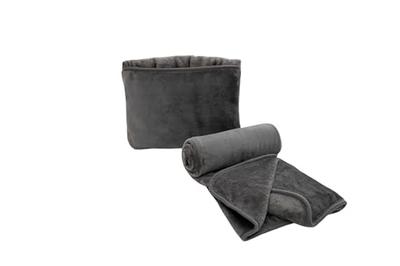 WillerS Compact Blanket, Portable Winter Throw, Half Blanket, 100x140cm, Fluffy and Warm Flannel, Rolls Up for Storage, Can Be Used As a Cushion, Styl