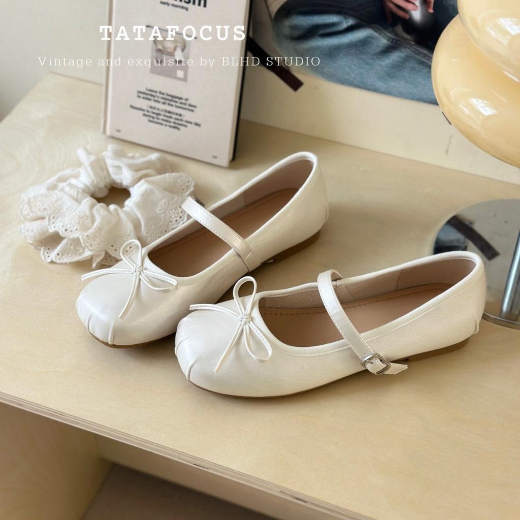 Ballet single shoes girl 2025 new summer Korean version French retro gentle fairy casual flat Mary Jane shoes