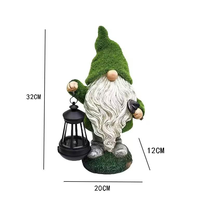 

Садовый солнечный гном, полимерная фигурка - Ландшафтный светильник для двора