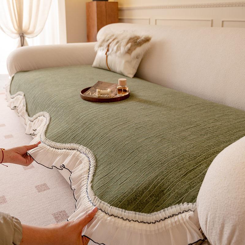 

Special-Shaped Sofa Cushion New Four-Season Universal Non-Slip Skirt, High-End Feeling Cover, High-End Feeling Leather Sofa Cover 90*90cm