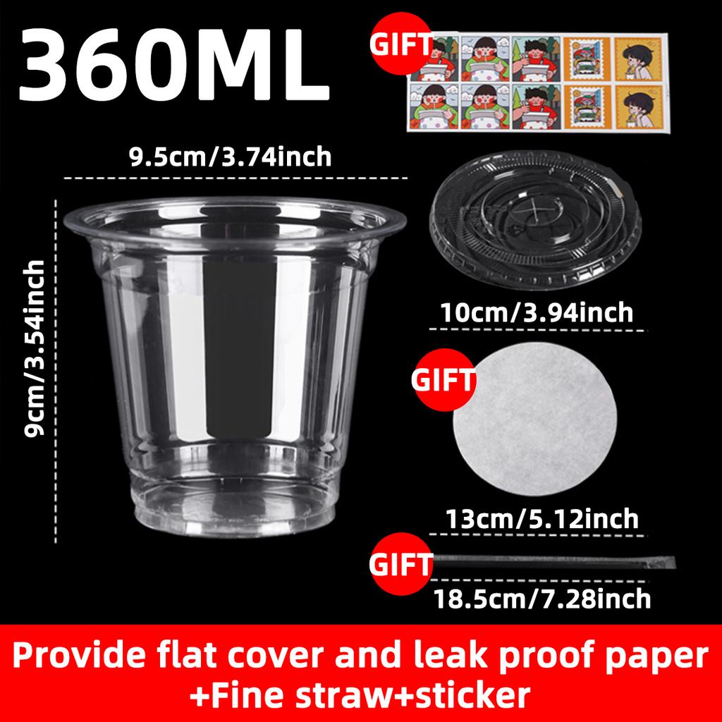 10 Sets Of -20 Ounce Transparent Plastic Cups With Lids And Straws Sturdy Food Safe Iced Coffee Cups Disposable Plastic Smoothie