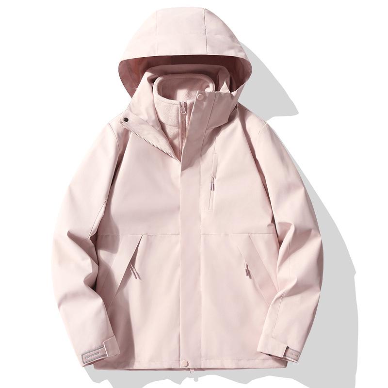 2024 Autumn Mountain System Outdoor Windbreaker: Couple's 3-in-1 Waterproof Jacket for Travel & Hiking