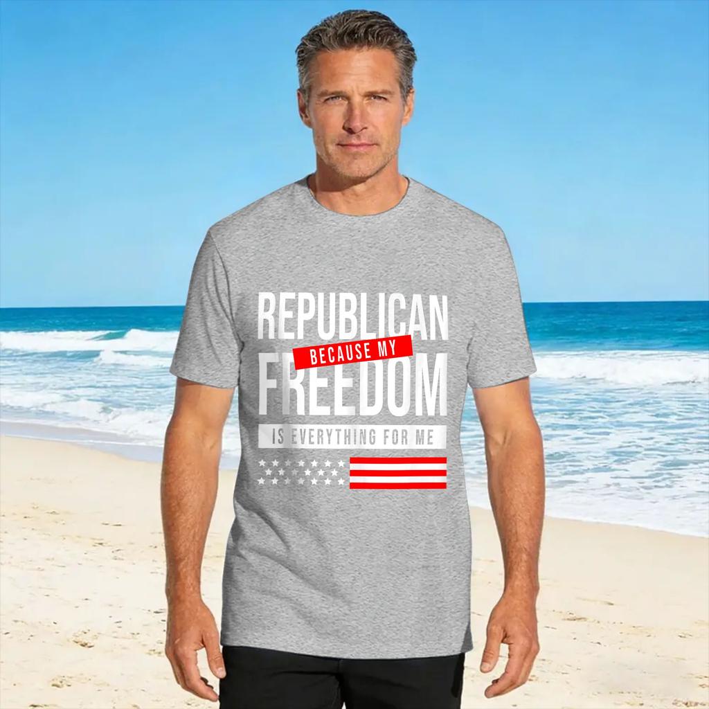 Conservative Republican Freedom Cotton Tshirt For Unisex Beach Vintage T Shirts Hip Hop Tee Shirt Oversize Dropshipping Tops