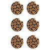 6Pcs Car Cup Mat Anti-Skid Sunflower Pattern Coaster Waterproof Drink Pad Heat-Resistant Stylish Car Interior Organizer